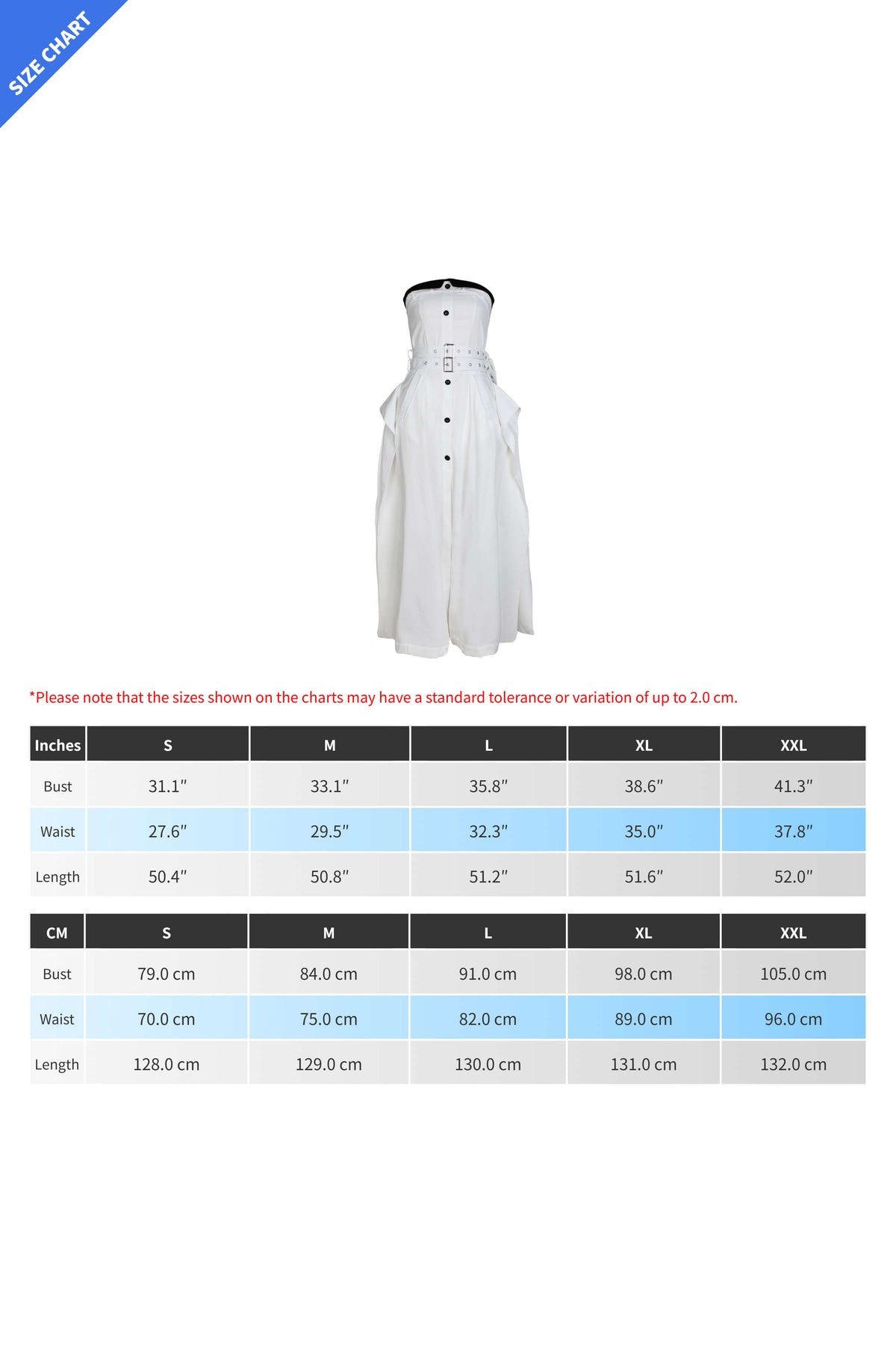 Strapless Buckle Maxi Dress
