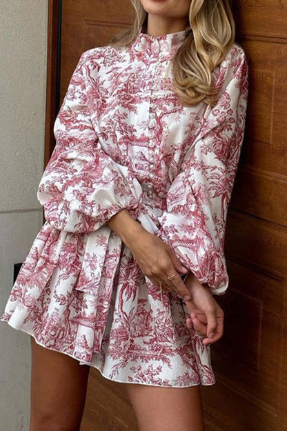 Illustration Print Mini Dress