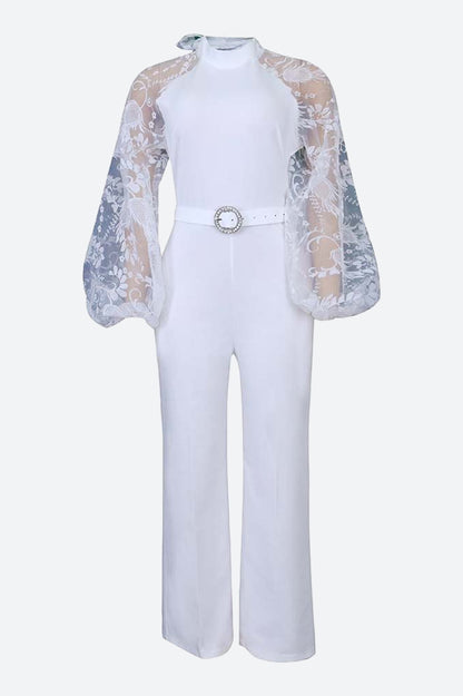 Long Sleeve Slim Fit Chic Straight Jumpsuit