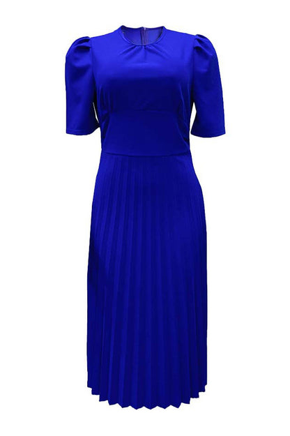 High Waist Pleated Dress