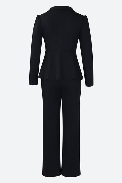 Lapel Blazer & Pants Set