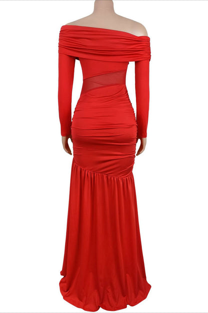 See-Through Mesh Maxi Dress