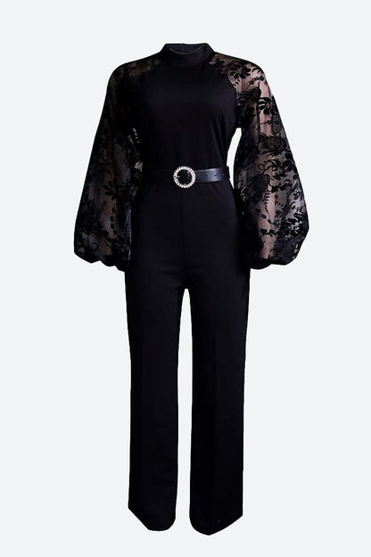 Long Sleeve Slim Fit Chic Straight Jumpsuit