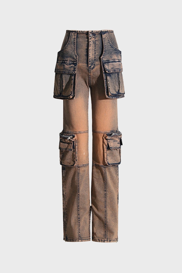 Denim Utility Cargo Jeans