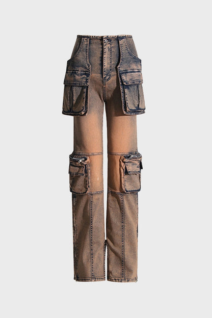 Denim Utility Cargo Jeans
