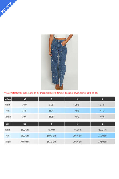 Pearl Mix Straight Leg Jeans