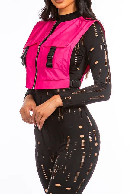 Cargo Zipper Vest Top