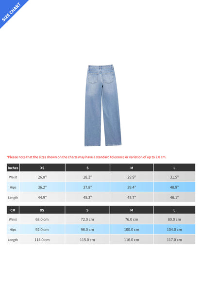 Rhinestone Straight Leg Jeans