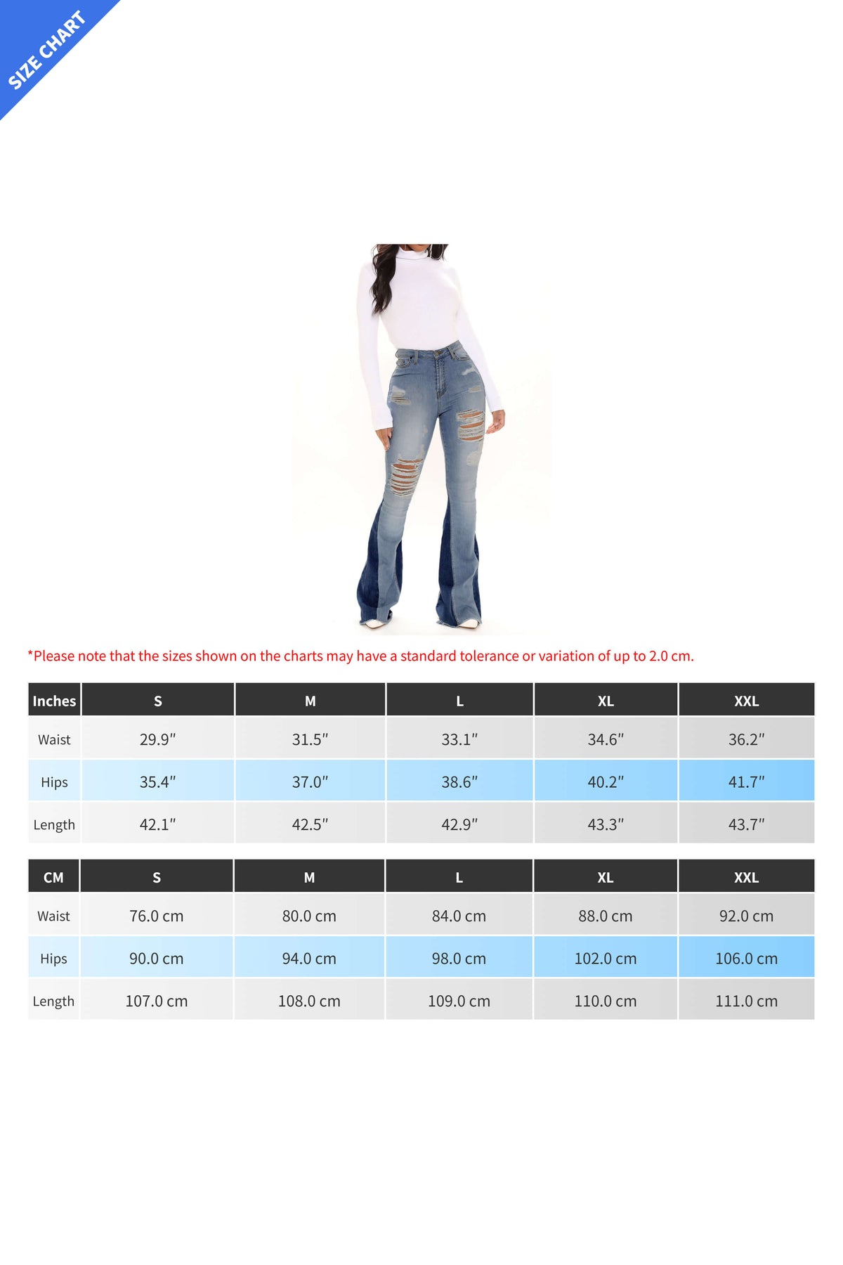 Ripped Bootcut Jeans