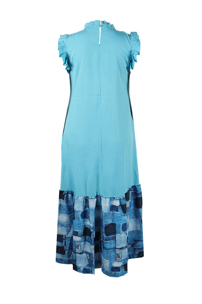 Maxi Dress With Ruffle Sleeve