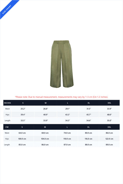 High Waist Pleated Wide Leg Culottes